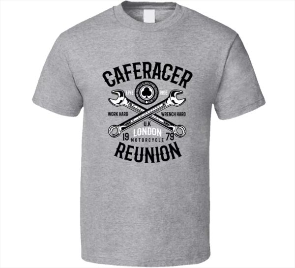 caferacer reunion motorcycle adventure speed retro 1979 men's t-shirts gift new, White;black
caferacer reunion motorcycle adventure speed retro 1979 men's t-shirts gift new, White;black
