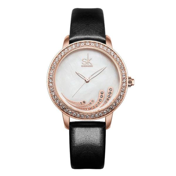 wristwatches shengke 0085 watches ladies elegant shell diamond dial leather waterproof quartz women dress, Slivery;brown
wristwatches shengke 0085 watches ladies elegant shell diamond dial leather waterproof quartz women dress, Slivery;brown