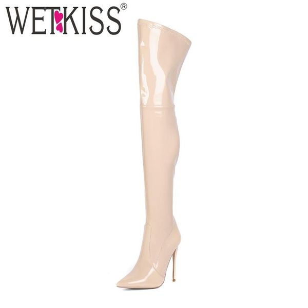 boots wetkiss patent pu women over the knee boot female party high heels shoes ladies pointed toe winter plus size 45, Black
boots wetkiss patent pu women over the knee boot female party high heels shoes ladies pointed toe winter plus size 45, Black