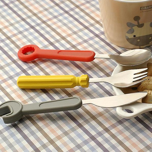 forks 3pcs/set creative knife fork spoon wrench screwdriver shape cutlery tableware flatware for kids children
forks 3pcs/set creative knife fork spoon wrench screwdriver shape cutlery tableware flatware for kids children
