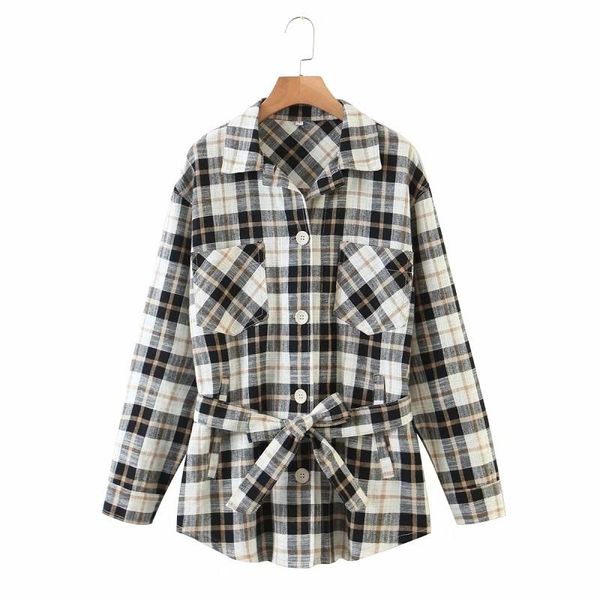 vintage chic bow sashes plaid jacket women fashion turn-down collar pockets button-up check girls casual streetwear women's jackets, Black;brown
vintage chic bow sashes plaid jacket women fashion turn-down collar pockets button-up check girls casual streetwear women's jackets, Black;brown