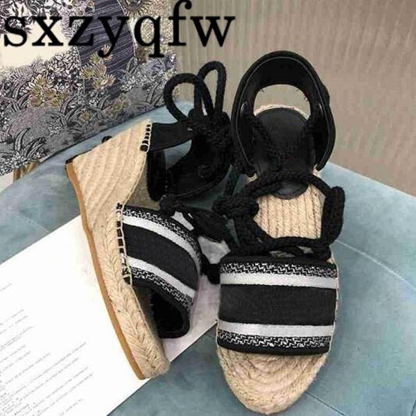 new summer gladiator lace up letter embroidery luxury brand espadrille sandals wedges high heels designer shoes women, Black
new summer gladiator lace up letter embroidery luxury brand espadrille sandals wedges high heels designer shoes women, Black