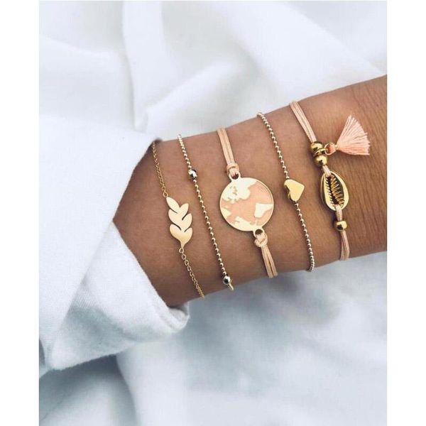 link, chain tassel bracelets for women heart charm map friendship bracelet adjustable gifts accessories jewellery, Black
link, chain tassel bracelets for women heart charm map friendship bracelet adjustable gifts accessories jewellery, Black