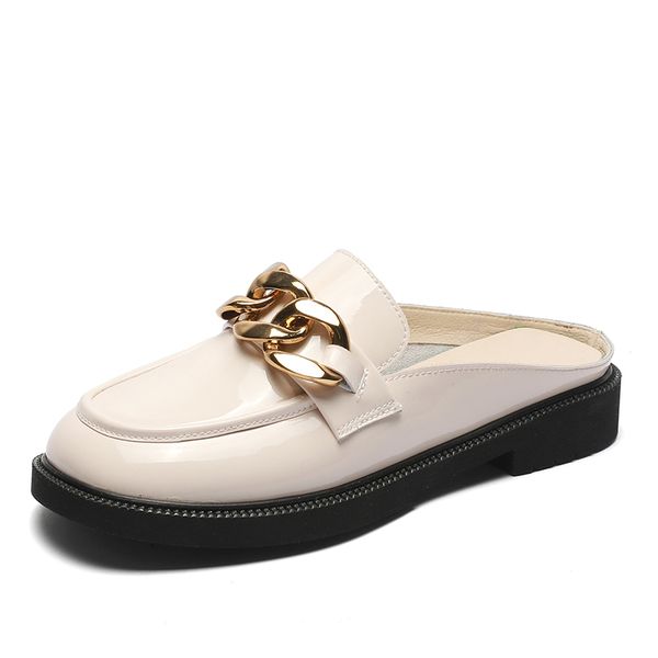 2022 Spring Summer Women Mules Loafer Metal Beaded Flat Genuel Leather Luxury All-Match Sandals Outdoor Casual Slippers Banquet, Beige
2022 Spring Summer Women Mules Loafer Metal Beaded Flat Genuel Leather Luxury All-Match Sandals Outdoor Casual Slippers Banquet, Beige