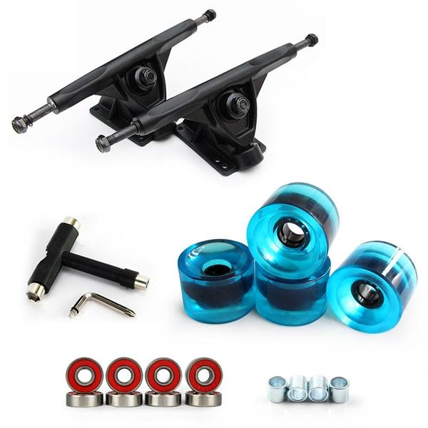 1pair 7" longboard truck wheels set 4pcs pu 8pcs bearing t skateboard tool wheel combo for skateboarding
1pair 7" longboard truck wheels set 4pcs pu 8pcs bearing t skateboard tool wheel combo for skateboarding