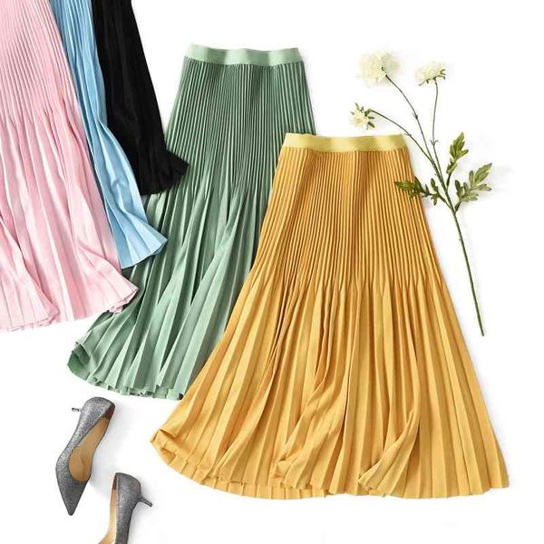 korean fashion clothing black pleated skirt female high waist versatile midi elegant pleated woman s office lady 210420
korean fashion clothing black pleated skirt female high waist versatile midi elegant pleated woman s office lady 210420