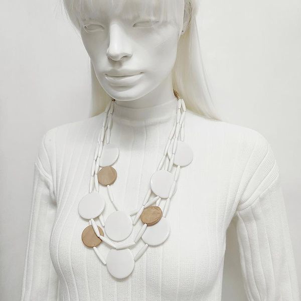 chokers hand-made bohemian short necklace white multi-layered acrylic and wood bead vintage collier femme summer jewelry, Golden;silver
chokers hand-made bohemian short necklace white multi-layered acrylic and wood bead vintage collier femme summer jewelry, Golden;silver