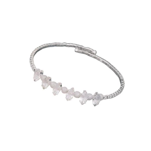 bangle single rows pearl bracelet rhinestone inlaid open cuff adjustable stretch for friends sisters@88, Black
bangle single rows pearl bracelet rhinestone inlaid open cuff adjustable stretch for friends sisters@88, Black