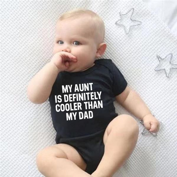 rompers my aunt is definitely cooler than dad funny baby boys girls bodysuits toddler casual jumpsuits clothes drop ship, Blue
rompers my aunt is definitely cooler than dad funny baby boys girls bodysuits toddler casual jumpsuits clothes drop ship, Blue
