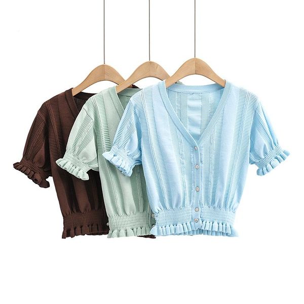 women's knits & tees jc·kilig 2021 short sleeve cardigan jacket thin solid high waist open navel hollow single breasted s3197, White
women's knits & tees jc·kilig 2021 short sleeve cardigan jacket thin solid high waist open navel hollow single breasted s3197, White