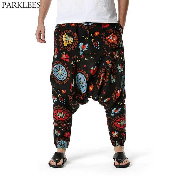 men women cotton harem yoga baggy genie boho pants fashion floral print drop crotch hippie jogger sweatpants cotton breathable 210522, Black
men women cotton harem yoga baggy genie boho pants fashion floral print drop crotch hippie jogger sweatpants cotton breathable 210522, Black