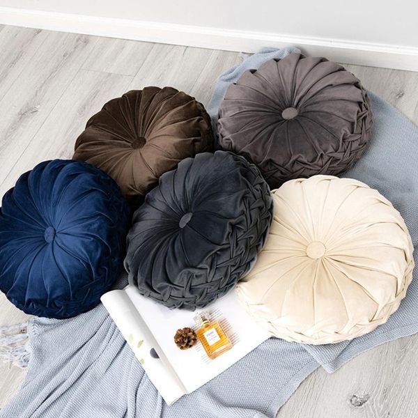 cushion/decorative pillow super soft luxury velvet throw cushion fashion tatami round handmade pleated wheel pumpkin seat almofada
cushion/decorative pillow super soft luxury velvet throw cushion fashion tatami round handmade pleated wheel pumpkin seat almofada