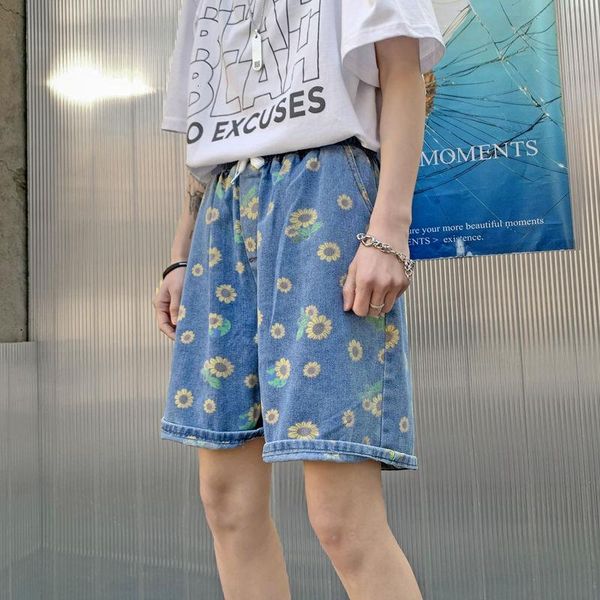 men's shorts summer flower denim fashion print casual men streetwear korean loose wide-leg mens s-3xl, White;black
men's shorts summer flower denim fashion print casual men streetwear korean loose wide-leg mens s-3xl, White;black