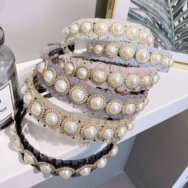 thin edge korean dot mesh yarn pleated big pearl hair band hair hoop hairbands girl headband boutique headwear accessories, Silver
thin edge korean dot mesh yarn pleated big pearl hair band hair hoop hairbands girl headband boutique headwear accessories, Silver