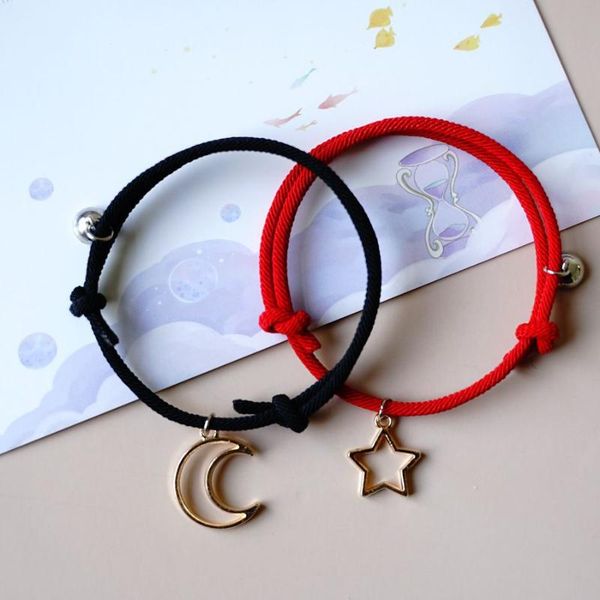 charm bracelets 2pcs star moon magnetic couple bracelet set for men women trendy handmade rope chain friendship adjustable jewelry, Golden;silver
charm bracelets 2pcs star moon magnetic couple bracelet set for men women trendy handmade rope chain friendship adjustable jewelry, Golden;silver