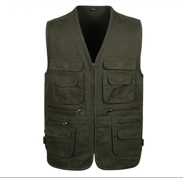 men's vests cotton sleeveless fishing vest multi-pocket loose outdoor lightweight work camping pography reporter hiking jacket, Black;white
men's vests cotton sleeveless fishing vest multi-pocket loose outdoor lightweight work camping pography reporter hiking jacket, Black;white