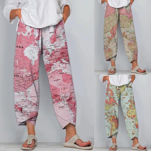 summer linen casual map womens pant printing elastic waist workout sports wide leg trousers pantalones de mujer, Black;white
summer linen casual map womens pant printing elastic waist workout sports wide leg trousers pantalones de mujer, Black;white