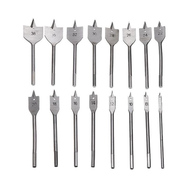 professional drill bits 16pcs woodworking tool sets durable high carbon steel flat spade bit wood tools 6-38mm
professional drill bits 16pcs woodworking tool sets durable high carbon steel flat spade bit wood tools 6-38mm