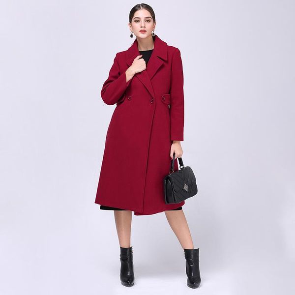 women's wool & blends 2021 autumn and winter woolen coat tide solid color lengthened long sleeved tweed wholesale 974, Black
women's wool & blends 2021 autumn and winter woolen coat tide solid color lengthened long sleeved tweed wholesale 974, Black