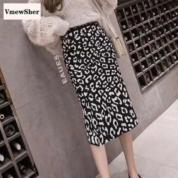 skirts vmewsher spring women knitted skirt leopard print half long split hem female pencil bodycon sweater autumn fashion, Black
skirts vmewsher spring women knitted skirt leopard print half long split hem female pencil bodycon sweater autumn fashion, Black