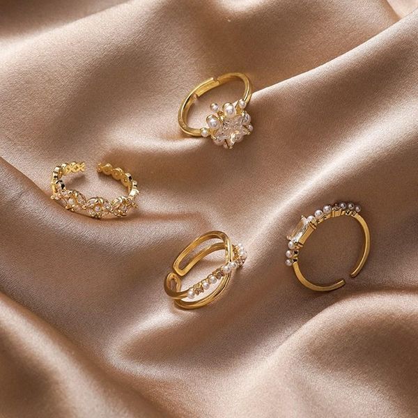 cluster rings 2021 korean elegant fresh fine pearl opening women party geometric shiny crystal stars adjustable senior trendy, Golden;silver
cluster rings 2021 korean elegant fresh fine pearl opening women party geometric shiny crystal stars adjustable senior trendy, Golden;silver