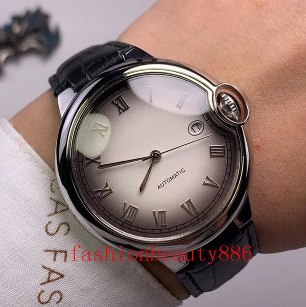 mens watches automatic mechanical watch 42mm leather strap waterproof fashion business wristwatches montre de luxe men gifts, Slivery;brown
mens watches automatic mechanical watch 42mm leather strap waterproof fashion business wristwatches montre de luxe men gifts, Slivery;brown