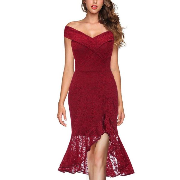 casual dresses off the shoulder ruffles sleeveless bodycon dress lace patchwork backless slash neck evening party women elegant, Black;gray
casual dresses off the shoulder ruffles sleeveless bodycon dress lace patchwork backless slash neck evening party women elegant, Black;gray