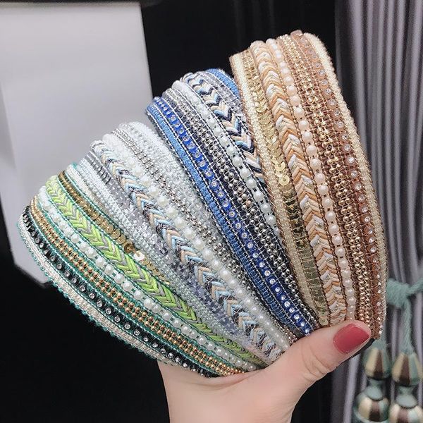 hair accessories wide-sided headband for women pearl hairband rhinestone band paillette hoop fashion girl bezel
hair accessories wide-sided headband for women pearl hairband rhinestone band paillette hoop fashion girl bezel