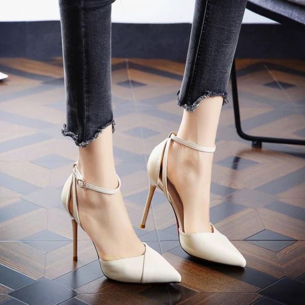 dress shoes women high-heeled simple beige openwork tip thin heeled cingulate womens heels female ladies, Black
dress shoes women high-heeled simple beige openwork tip thin heeled cingulate womens heels female ladies, Black