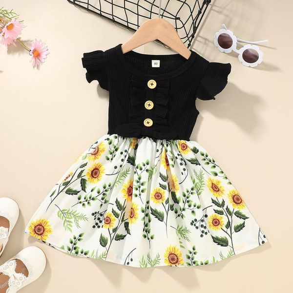 girl's dresses toddler baby girl dress clothes summer sleeve casual bow ribbed knitting floral flower print children cute princess, Red;yellow
girl's dresses toddler baby girl dress clothes summer sleeve casual bow ribbed knitting floral flower print children cute princess, Red;yellow