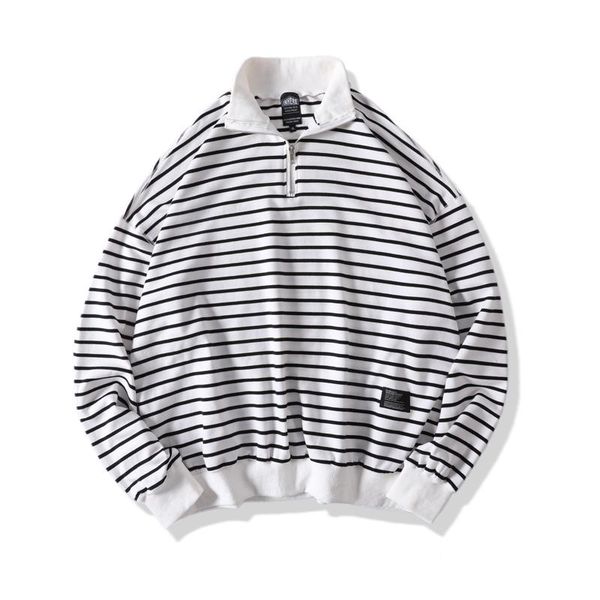 men's hoodies & sweatshirts 2021 high collar striped casual fashion style, Black
men's hoodies & sweatshirts 2021 high collar striped casual fashion style, Black