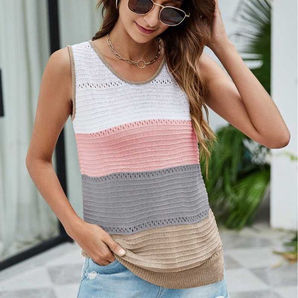 women's tanks & camis womens summer sleeveless vset casual v-neck stripes color block knit shirts loose pullover tshirts lady tank wom, White
women's tanks & camis womens summer sleeveless vset casual v-neck stripes color block knit shirts loose pullover tshirts lady tank wom, White