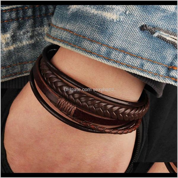 charm bracelets jewelry drop delivery 2021 gold rope braided mens alloy magnetic clasp leather bracelet 5dgoq, Golden;silver
charm bracelets jewelry drop delivery 2021 gold rope braided mens alloy magnetic clasp leather bracelet 5dgoq, Golden;silver