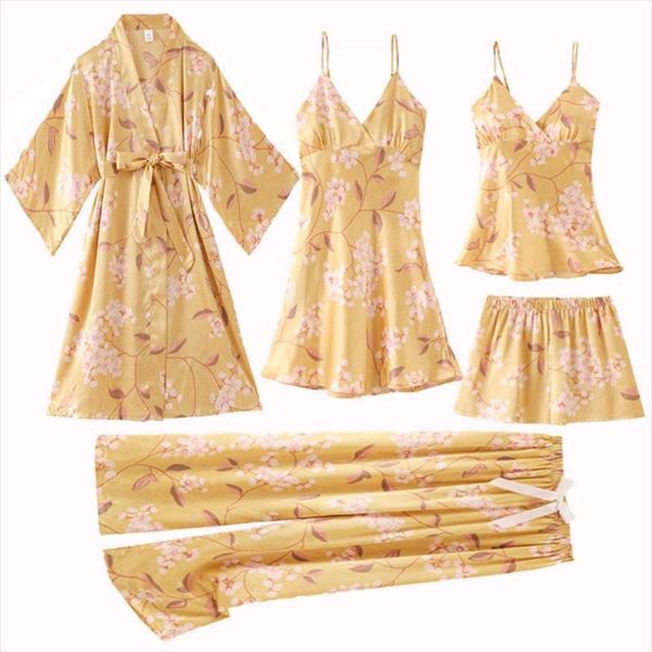 robe set faux silk womens sleepwears satin kimono gown yellow print bathrobe nightgown loose home clothes suit, Black;red
robe set faux silk womens sleepwears satin kimono gown yellow print bathrobe nightgown loose home clothes suit, Black;red