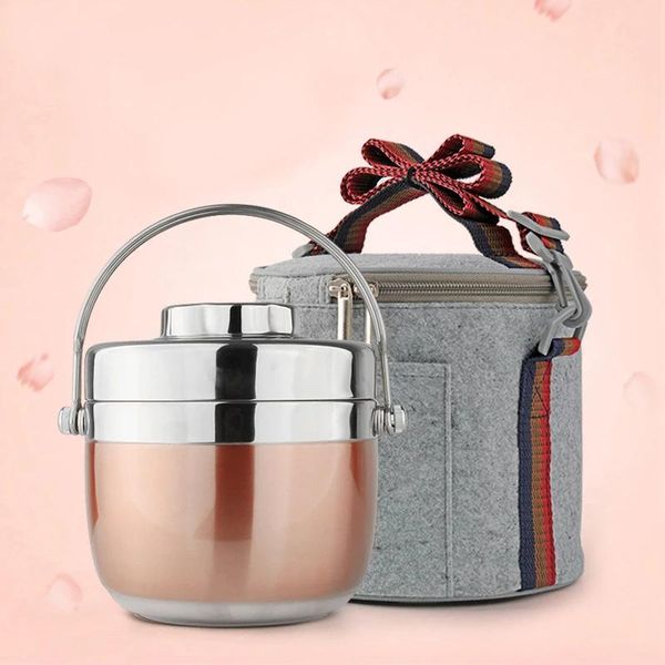 dinnerware sets stainless steel insulated lunch box double-layered bento portable soup can bag household tableware container
dinnerware sets stainless steel insulated lunch box double-layered bento portable soup can bag household tableware container
