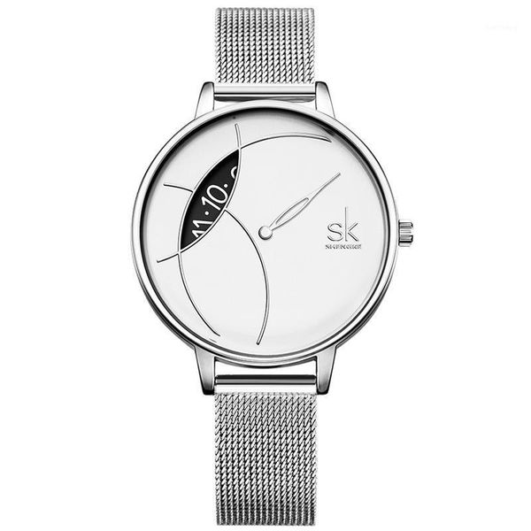 wristwatches creative design wristwatch women watches 2021 quartz luxury steel belt gold silver dress watch kol saati, Slivery;brown
wristwatches creative design wristwatch women watches 2021 quartz luxury steel belt gold silver dress watch kol saati, Slivery;brown