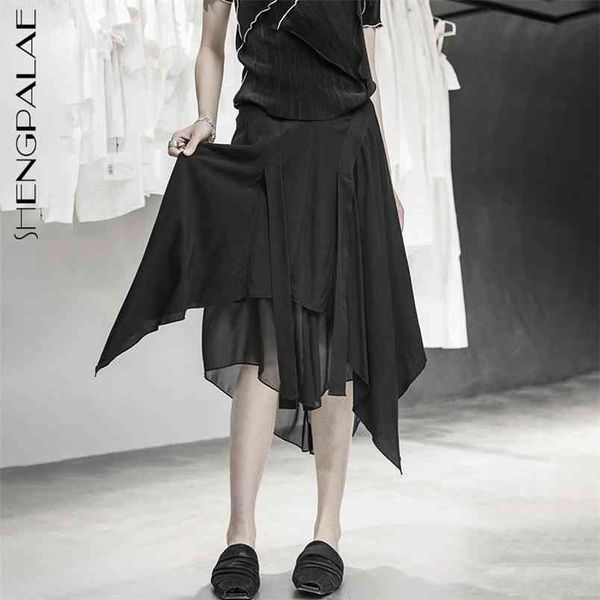 spring woemn's minimalist high waist black simple irregular chiffon knee-length skirt trendy female 5b585 210427
spring woemn's minimalist high waist black simple irregular chiffon knee-length skirt trendy female 5b585 210427