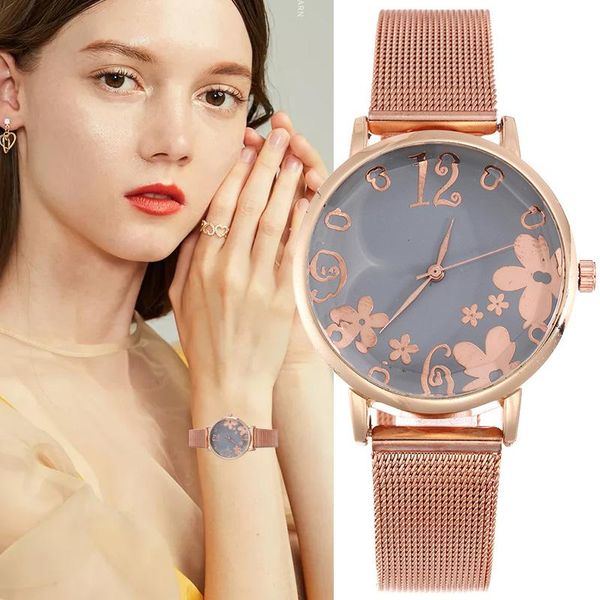 wristwatches 2021 flowers rose gold steel strip women watches fashion ultra thin quartz wrist montre femme clock gift, Slivery;brown
wristwatches 2021 flowers rose gold steel strip women watches fashion ultra thin quartz wrist montre femme clock gift, Slivery;brown