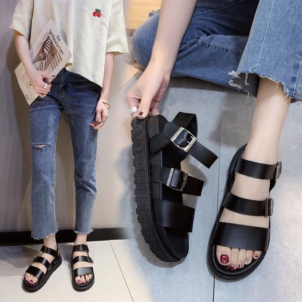 sandals nausk 2021 summer shoes woman flat platform women soft leather casual open toe gladiator wedges, Black
sandals nausk 2021 summer shoes woman flat platform women soft leather casual open toe gladiator wedges, Black