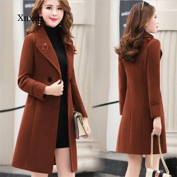 women's wool & blends female long slim blend woolen outerwear 2021 fashion women overcoat elegant coat autumn winter jacket clothes, Black
women's wool & blends female long slim blend woolen outerwear 2021 fashion women overcoat elegant coat autumn winter jacket clothes, Black