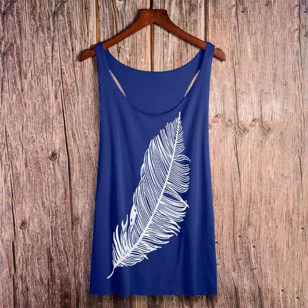 women's tanks & camis ropa mujer female summer feather print long vest fashion ladies the l-shaped tank woman c, White
women's tanks & camis ropa mujer female summer feather print long vest fashion ladies the l-shaped tank woman c, White