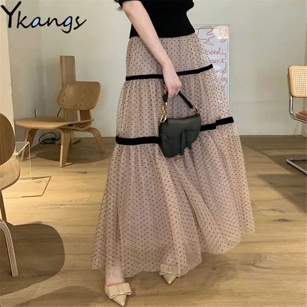 skirts women summer casual elastic high waist mesh midi skirt spring female skirts elegant flocking polka dot skirt 210619, Black
skirts women summer casual elastic high waist mesh midi skirt spring female skirts elegant flocking polka dot skirt 210619, Black