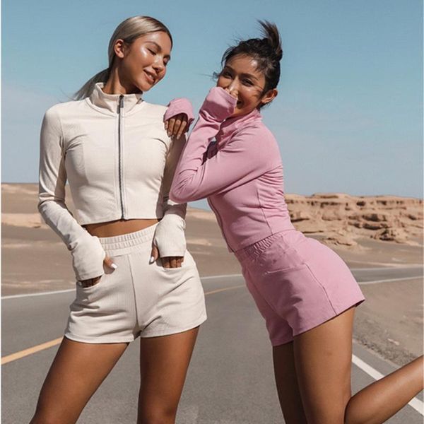 women's tracksuits seenimoe autumn spring casual sweater coat shorts women sports suit two piece workout zip crop long sleeve sportswea, Gray
women's tracksuits seenimoe autumn spring casual sweater coat shorts women sports suit two piece workout zip crop long sleeve sportswea, Gray