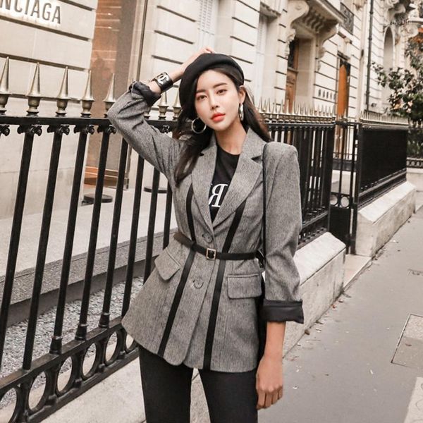 women's suits & blazers suit jacket korean ol slim casual long female autumn winter women and jackets blazer feminino, White;black
women's suits & blazers suit jacket korean ol slim casual long female autumn winter women and jackets blazer feminino, White;black