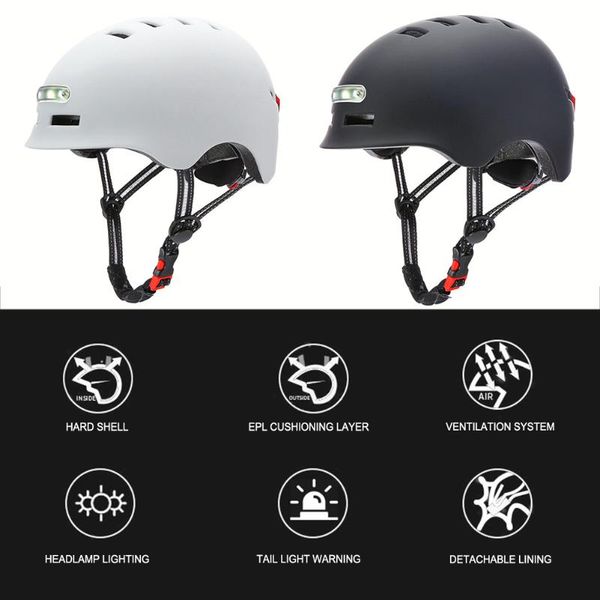 smart mtb bicycle helmet light warning road bike motorcycle scooter illuminated lights safety cycling caps & masks, Black
smart mtb bicycle helmet light warning road bike motorcycle scooter illuminated lights safety cycling caps & masks, Black