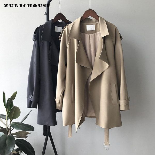 women's trench coats zurichouse 2021 korean style windbreaker turn down collar loose wild outwear female short casual coat, Tan;black
women's trench coats zurichouse 2021 korean style windbreaker turn down collar loose wild outwear female short casual coat, Tan;black