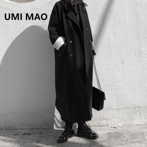 women's wool & blends umi mao autumn winter yamamoto design dark mid-length woolen long coat women cuff striped femme y2k, Black
women's wool & blends umi mao autumn winter yamamoto design dark mid-length woolen long coat women cuff striped femme y2k, Black