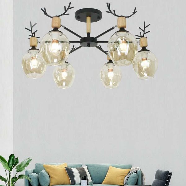 pendant lamps nordic post-modern glass chandelier simple creative personality living room dining bedroom iron oak antler lamp
pendant lamps nordic post-modern glass chandelier simple creative personality living room dining bedroom iron oak antler lamp