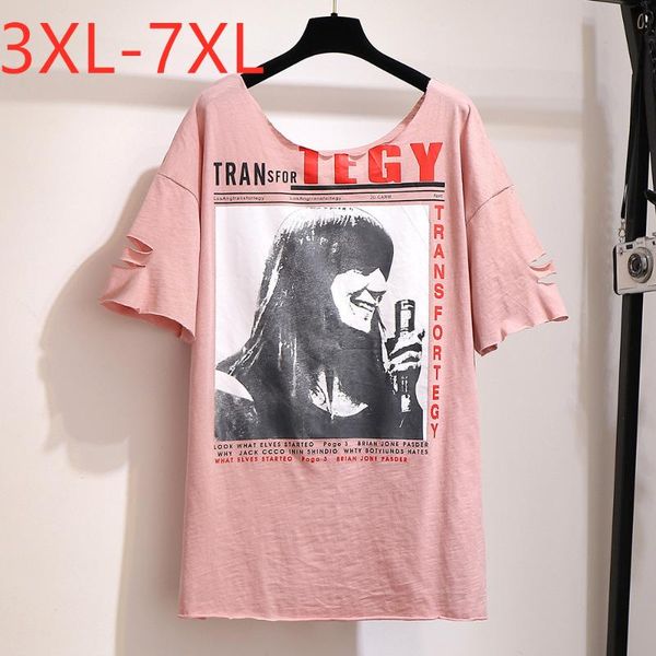 plus size t-shirt missfansiqi summer for women large loose casual short sleeve pink cotton print hole 3xl 4xl 5xl 6xl 7xl, Black
plus size t-shirt missfansiqi summer for women large loose casual short sleeve pink cotton print hole 3xl 4xl 5xl 6xl 7xl, Black