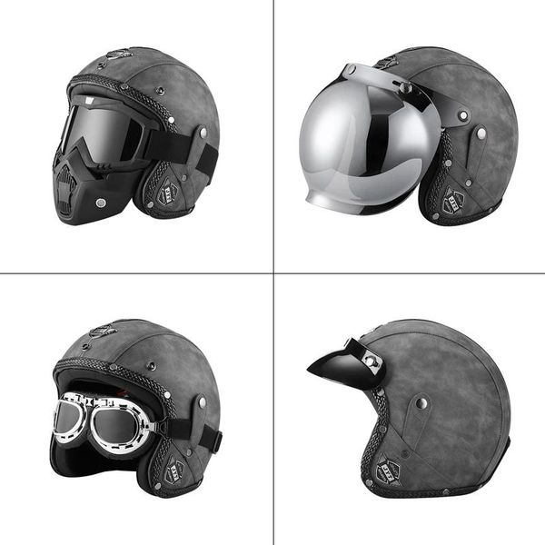handmade personalized open face vintage motorcycle helmets 3/4 casco moto retro pu leather helmet for men women protectors
handmade personalized open face vintage motorcycle helmets 3/4 casco moto retro pu leather helmet for men women protectors